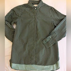 ANN MASHBURN NWOT poplin blouse sz M